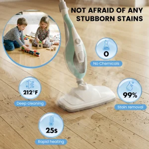 10-in-1 Steam Mop & Handheld Cleaner – 1550W
