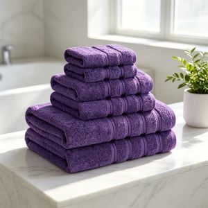 6-Piece Cotton Bathroom Towel Set