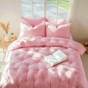 Pink Heart 7-Piece Queen Comforter Set